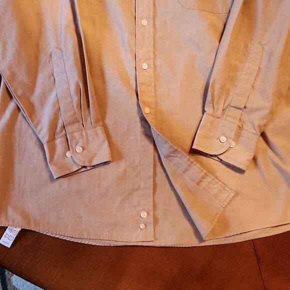 Etienne Aigner Long Sleeve Button Up Dress Shirt, Neck 15.5, Brown - Picture 5 of 8